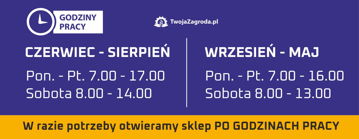Godziny pracy TwojaZagroda.pl